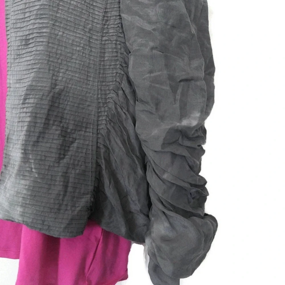 Eileen Fisher 100% Silk Open Front Cardigan - Picture 2 of 8